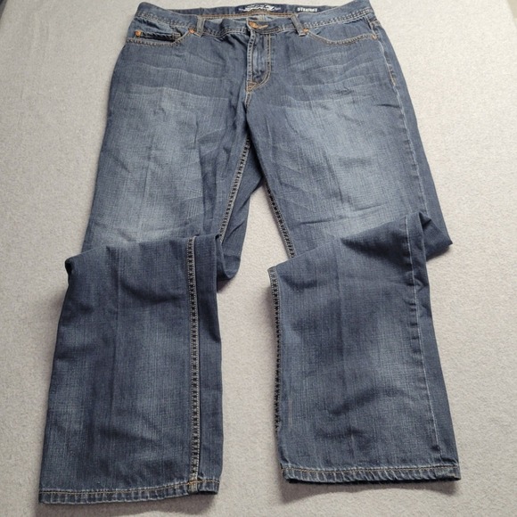 Seven7 Mens Straight Leg Jeans Medium Wash Blue Denim Size 36x32 - Picture 4 of 14